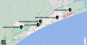 north myrtle beach golf course map