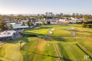 aerial view of Beachwood's driving range in north myrtle beach