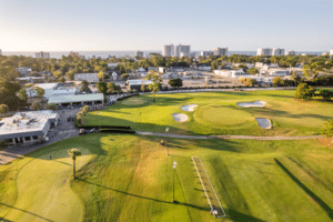 overhead shot of north myrtle beach golf course layout